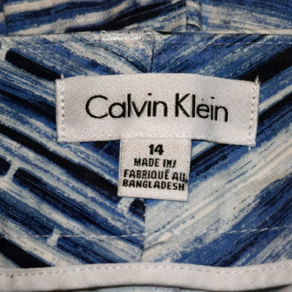 Calvin Klein Blue/ White/ Black Shorts size 14 - Picture 3 of 7